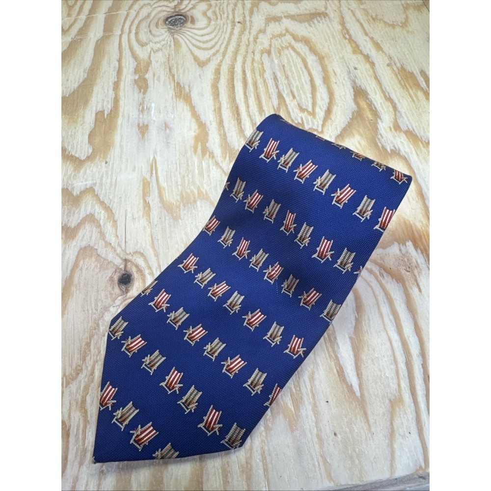 Tommy Bahama Neck Tie Off Island Blue Beach Chair‎ Silk Wedding Cruise Grad Wide